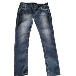 Rue 21 Twenty one  Ladies  Regular Low Rise Skinny Blue Denim Jeans Size 9/10R